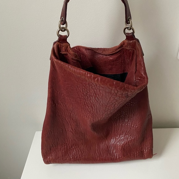 MUST GO! ALEXANDER WANG pebbled leather burgundy red bag - Picture 4 of 8